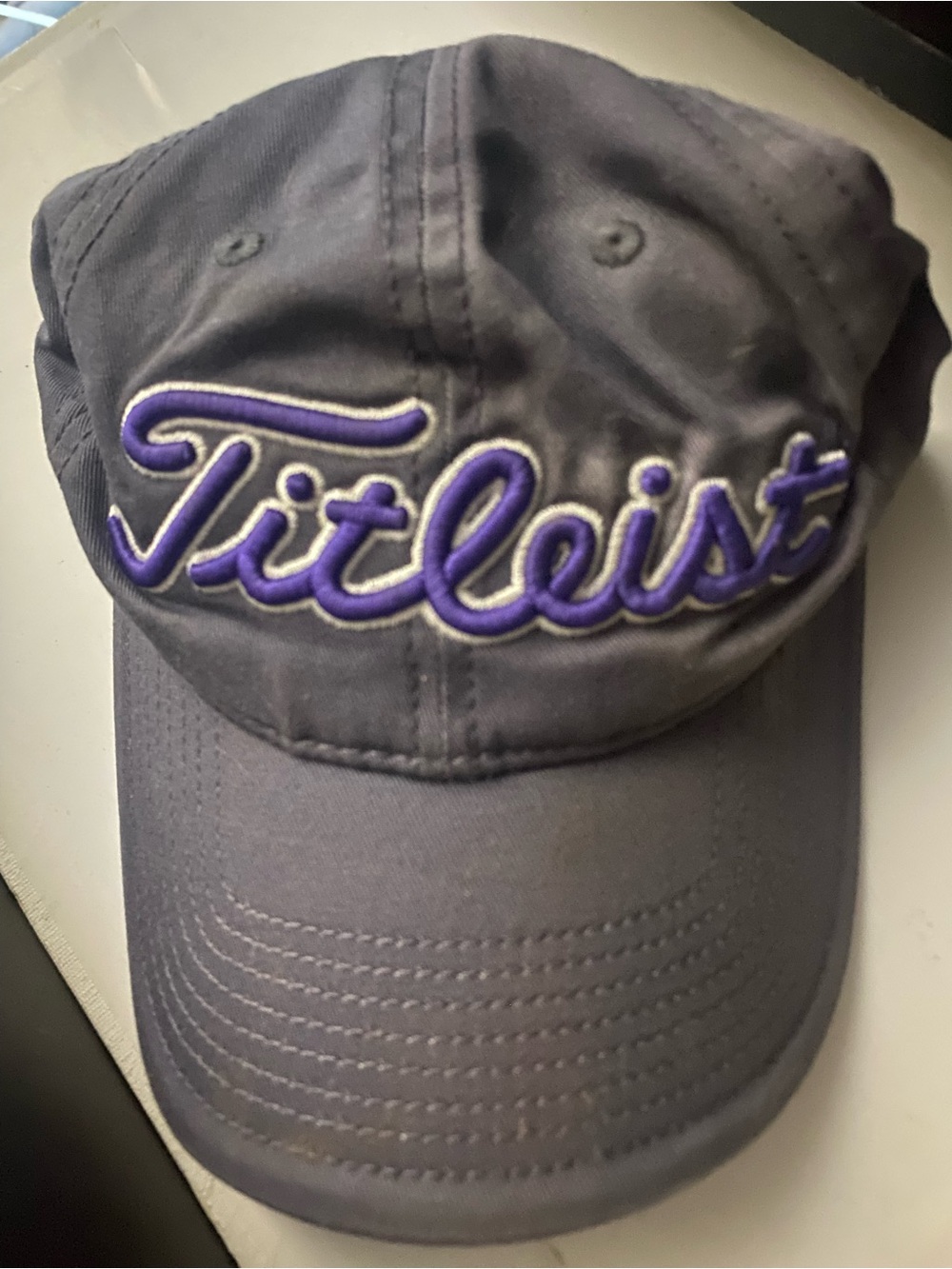 Titleist Kids Cap in Navy with Purple Script